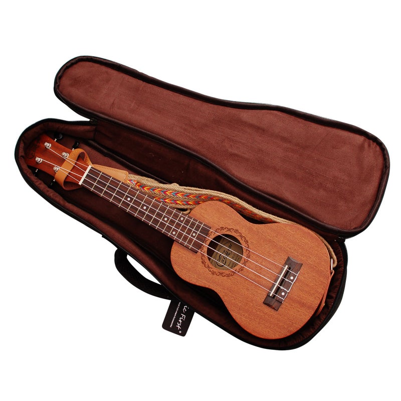 MUSIC FIRST Canvas Vintage Style "Fortune Cats (Maneki Neko)" Ukulele case ukulele bag ukulele gig bag (21 inch Soprano, Fortune Cats) - Image 3